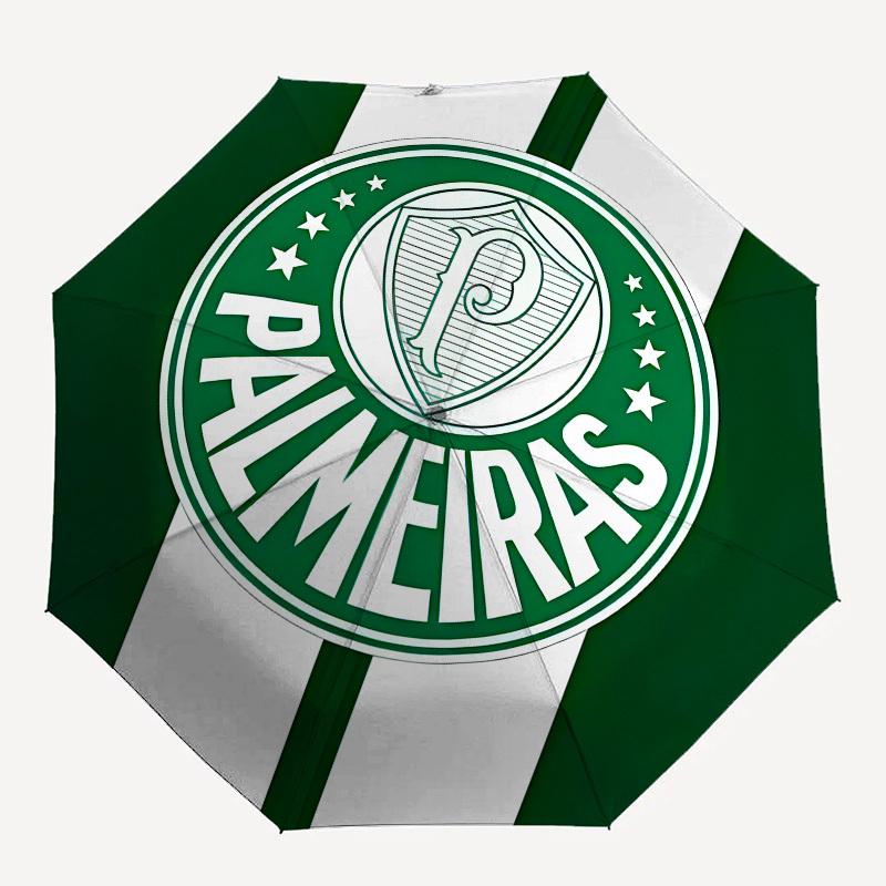 Palmeiras, Badge Automatic Opening and Closing, 8 rib Structure Portable Umbrella, Suitable for Men and Women in All Seasons  Perfect Gift f
