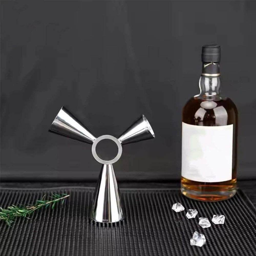Stainless Steel 3-Ended Measuring Cup Multi-Capacity Drink Spirit Jigger  Parties