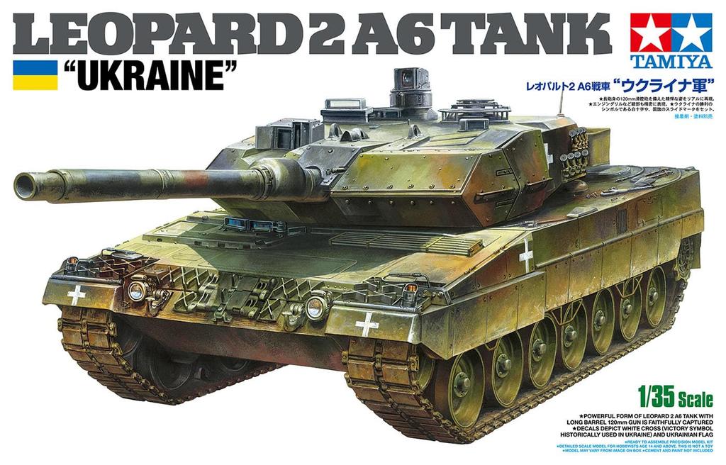 Tamiya 1/35 Scale Limited Edition Ukrainian Army Leopard 2A6 Plastic Model Kit 25207