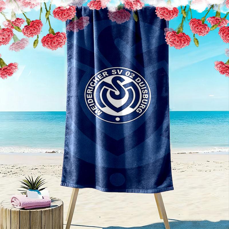 MSV Duisburg Print Strandtuch, Großes Weiches Schnelltrocknendes Handtuch für Strand Camping Schwimmen