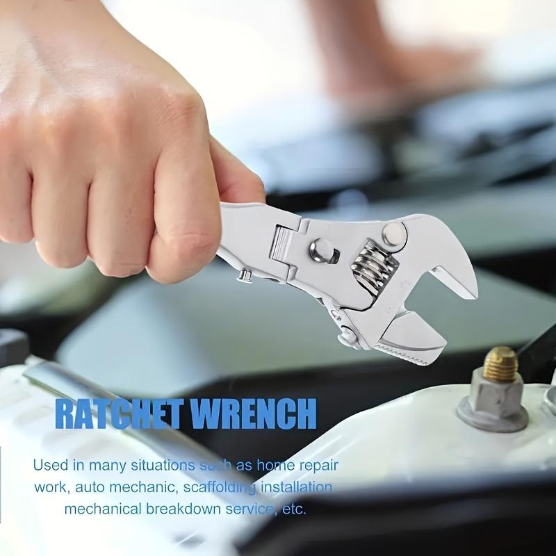 5 In 1 Adjustable Ratchet Wrench Set - with 180-degree Folding, Swivel Head and Adjustable Torque - Versatile Tool, Easy To Grip and Versatile