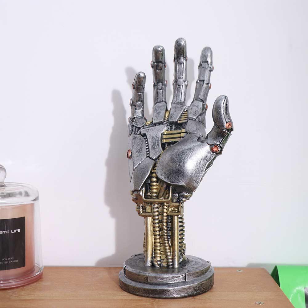 Sensory Toy Simulated Robot Hand Sculpture Model Mechanical Hand Staute Halloween Holiday