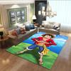3D printed ONE PIECE cartoon cute rug, suitable for living room, bedroom, table, kitchen doorway, children's non-slip floor mat,
