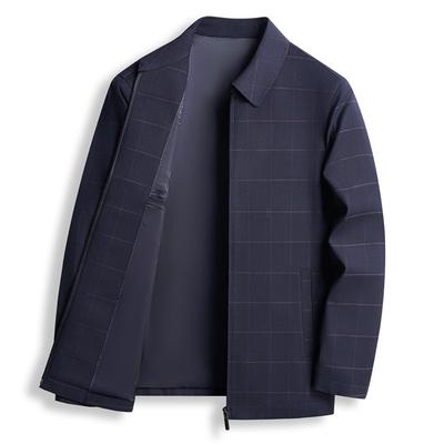 Nová pánská bunda Jarní a podzimní bunda Pro muže středního věku High-endová Business Casual bunda Tatínkova klopová bunda Top