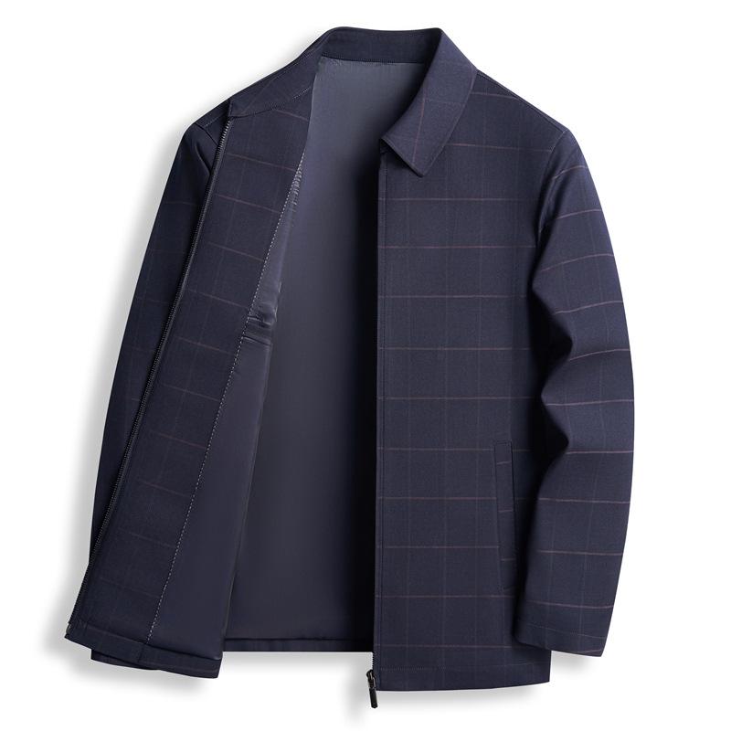 New Men's Jacket Spring and Autumn Jacket Middle-aged High-end Business Casual Jacket Dad Lapel Top