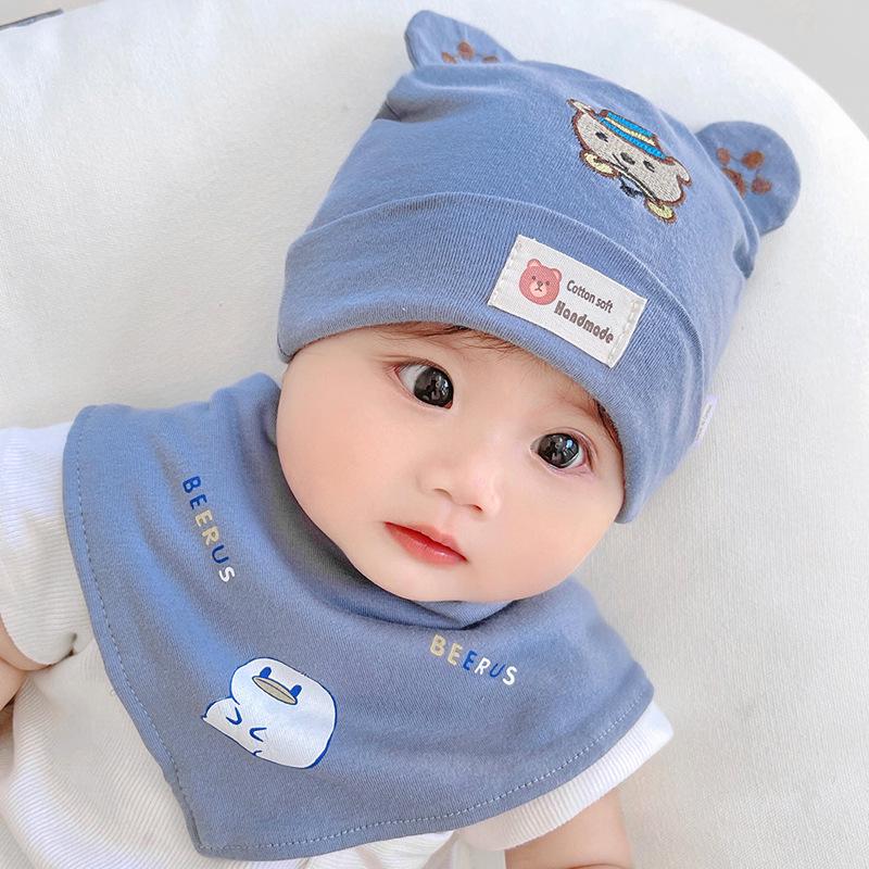 Katu Bear Infant Cotton Pullover Hat for 3-12 Months - Spring/Autumn Boys & Girls
