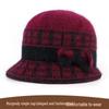 Warm Velvet Rabbit Fur Knitted Hat for Seniors - Winter