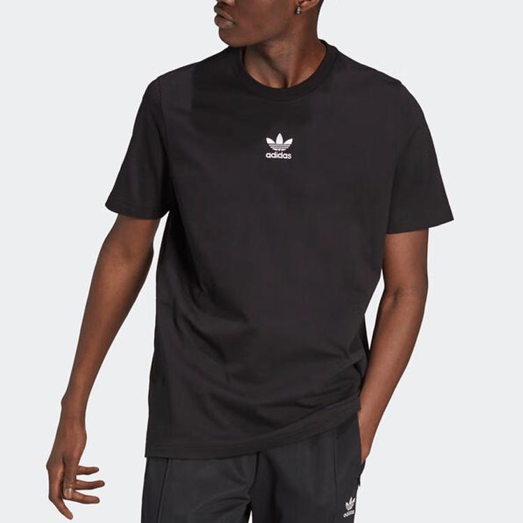 adidas T Shirts Men's Black Crew Neck Moderate Straight Fit GT2271