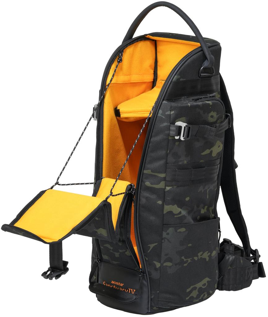 Camera backpack aosta Sanctuary IV RK650 Compatible with 600mmF4 class super telephoto lens [Kenko] Multi-camouflage