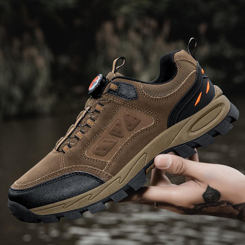 Men's Hiking Shoes Suede Leather Outdoor Trekking Tourism Shoe Wear-resistant Walking Hunting Tactical Sneakers Men Mountain Boo