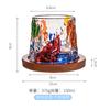 Hand-painted Rotating Glass with Coasters Color Water Cup Decompression Gyro Glass Tumbler Whiskey Glass