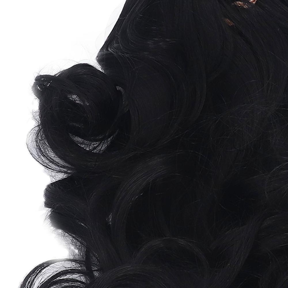 

Black Doll Hair Wig Long Curly Hair Doll Replacement Wig DIY Doll Wig Doll Decoration
