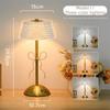 Luxury Rechargeable Small Lamp 3-color Changing Touch Stepless Dimmable Table  Bedside