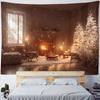 Christmas Winter Snowy Forest  Wall Hanging Tapestry Christmas Wall Hanging Tree Wall Hanging Gorgeous Christmas Tree Fireplace Gifts