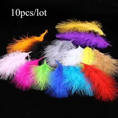 10pcs New Bloodfang Color Quality Natural Goose Feathers 4-6inch 10-15cm DIY Jewelry Decoration(Muticolor  Colors)