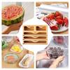 Kitchen Wrap Dispenser With Foil & Cling Film Cutter Box Wooden Fresh Bag Cutting Holder, Trash Bag & Plastic Bag Organizers