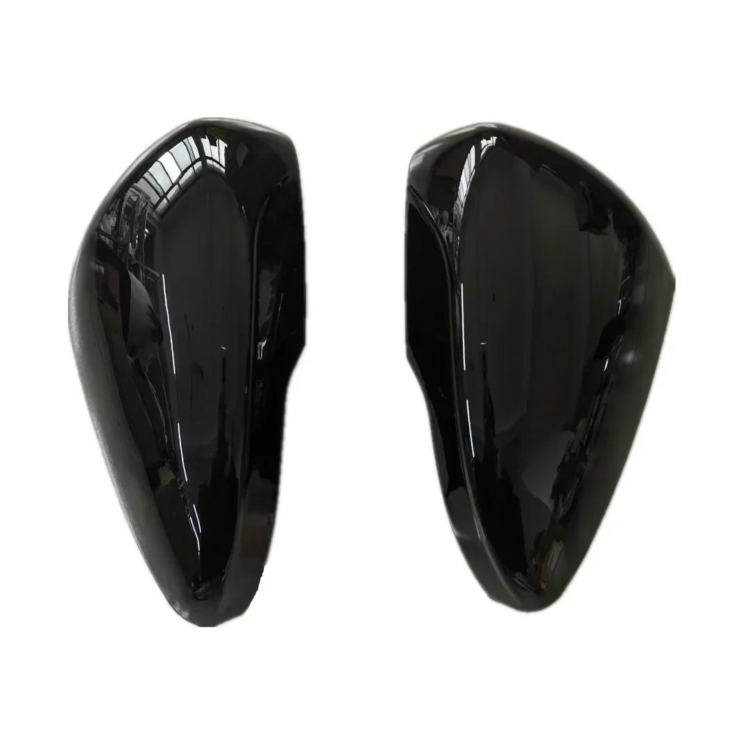 For LHD Ford Focus MK4      ABS Car Rearview Side Mirror Cover Wing Cap Exterior Door Trim Replacement Gloss Black