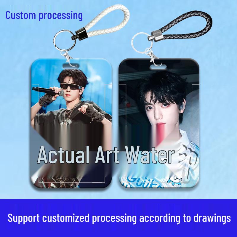 Zhang Guiyuan Student Sliding Card Holder - Handsome Sleeve for Campus, Transportation, or ID Cards