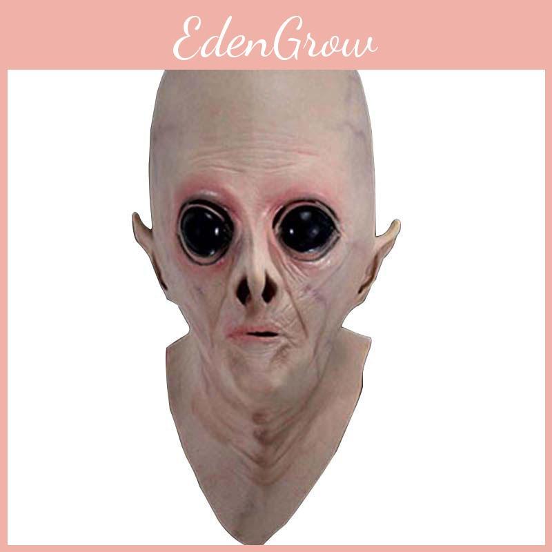 Unisex Gruseliges UFO-Alien-Gesicht Vollmaske Perfekt für Halloween und Cosplay-Events