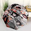 1 PC Automatic Folding Umbrella - Naruto Sasuke Rivals Pattern Portable Foldable Design With 8 Ribs Christmas Birthday Gifts
