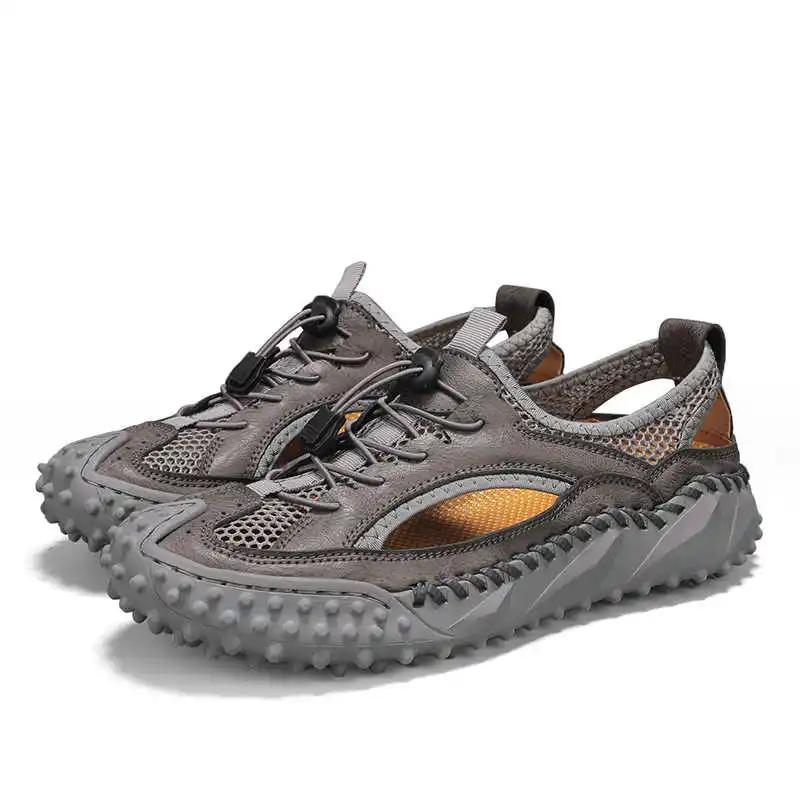 Fashion Normal Leather Round Foot Men 35 Size Sneakers Casual Bity Golf Shoes Sport Industrial Sewing First Degree Brand Shoose