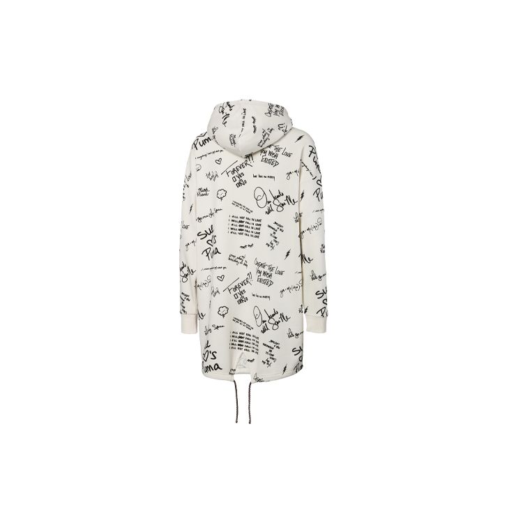 Puma Sue Tsai Collaboration Hooded Graffiti Long Sleeve Dress Women dresses Off-White 595235-55