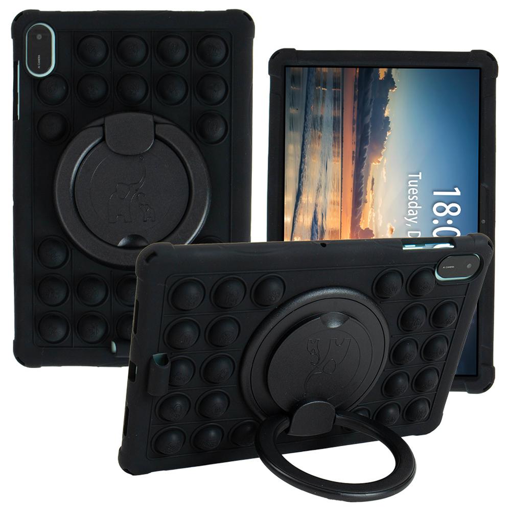 

For Honor Pad X9/X8a Case Push Bubble Rotary Kickstand PC + Silicone Tablet Cover E