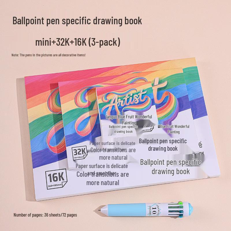 Blue Fruit Multi-Color Gel Pen Set - 30 High-Quality Stackable Press-Type Ballpoint Pens for Journaling