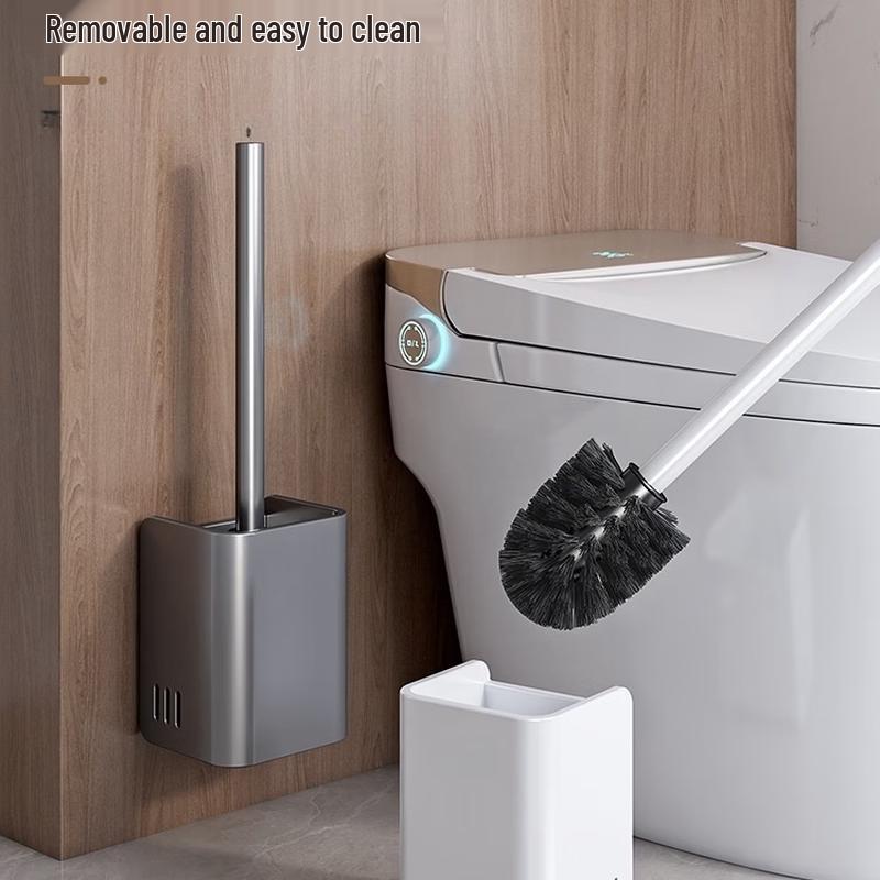 Wall-Mounted Toilet Brush with Holder Set