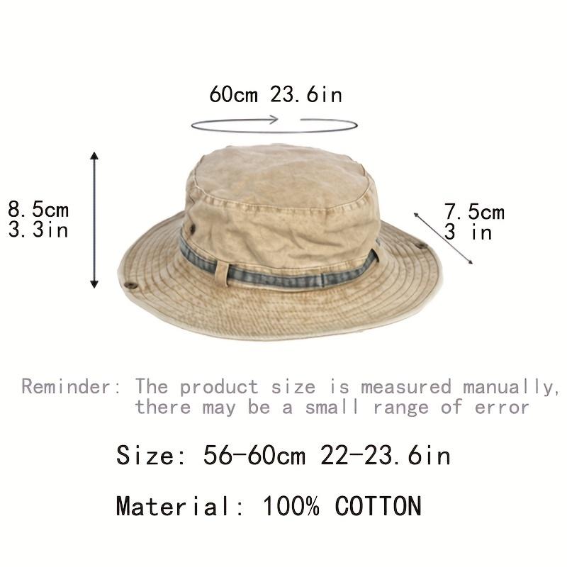 1 ks Sluneční klobouk Boonie Klobouk Washed Bucket Hat Skládací Outdoorový Klobouk na Rybaření Lov s Popruhem Nastavitelný Podbradní Pásek pro Muže a Ženy