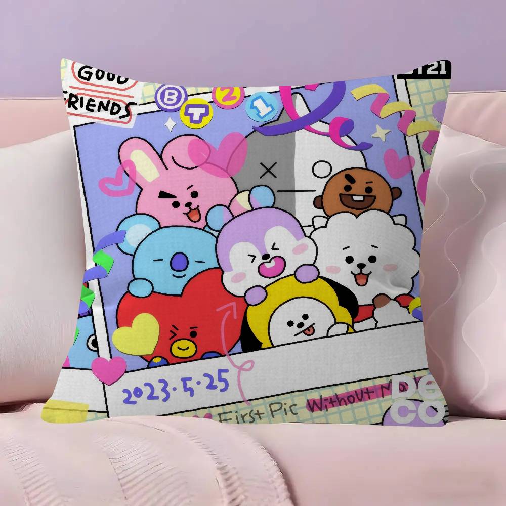 Pillowcase Toon Gift Cushion Cover Bedroom Home Sofa Chair Seat Decor Pillow Case Cute Cartoon Characters B-B-Bt-21