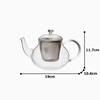 TAMAKI Teapot, Charm Drop, Diameter 18cm x Depth 12cm x Height 12.5cm, 600ml, Microwave-Safe, Heat-Resistant Glass, T-764305