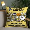 Cartoon The BBattle Cats Pillow Case Square DoubleSided Printing Sofa Cushion Cover Pillowcase Bedroom Bedside