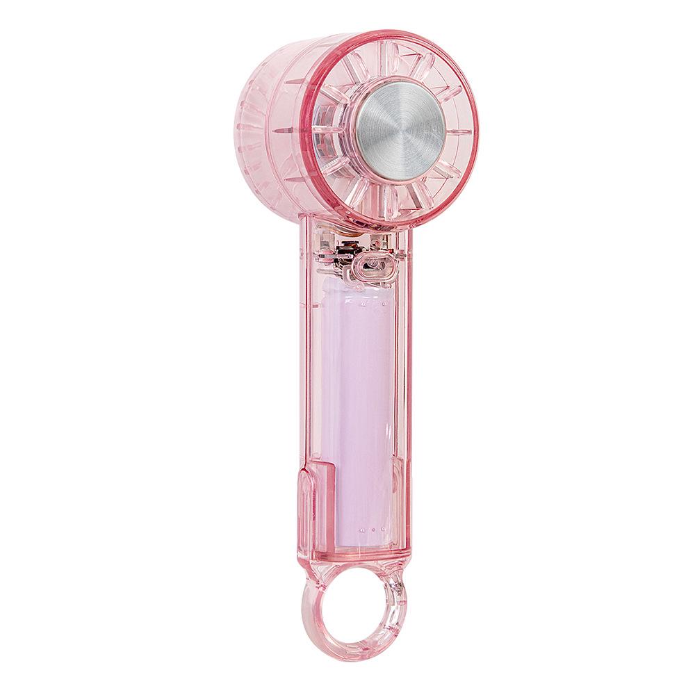 

2025 Portable USB Bladeless Transparent Ice Pack Fan 55*52*167mm рожевий