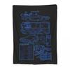 DeLorean Time Machine Back To The Future Blanket Soft Warm Flannel Throw Blanket Bedspread for Bed  Picnic Travel Home Sofa