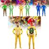 Colorful Long Sleeve Super Mario Jumpsuit 3d Printed Cosplay Outfit For Halloween Fun