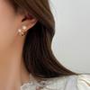 Pearl earrings new trendy French niche design temperament women's two-wear stud earrings