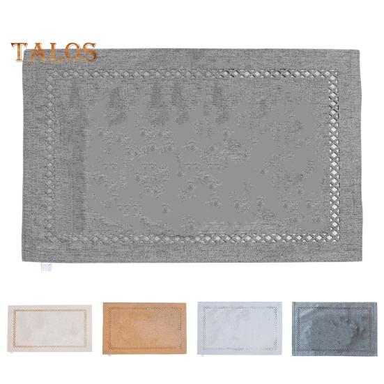 Waterproof Placemat Geometric Hollow Out Square Shape Thickened Heat-Resistant Non-Slip Parties Weddings Banquets Table Decoration Dining Kitchen Mat