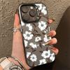 White Flowers Hard Phone Case For IPhone 14 15 11 12 13 16 Pro Max 7 8 14 15 Plus 12 13Mini X XS Shockproof Slim Trendy Cover