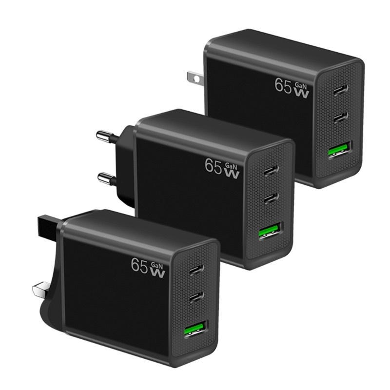 65W USB Type C Charger Block, 3-Port Fast Charging Adapter Wall Plug Charger Adapter Compatible for Phone 15 Series