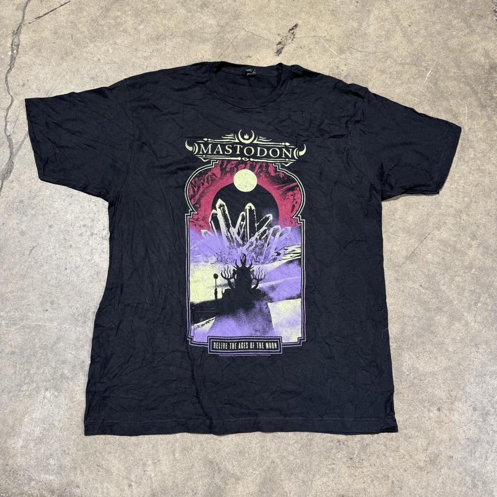 Vtg Mastodon Band T-shirt Relive The Ages Of The Moon UR067 FREE SHIPPING