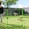 Dog Agility Set, 4-Piece Height-Adjustable Agility Equipment with 4 Hurdles, Carry Bag, 99 x 65 x 94 cm, Green