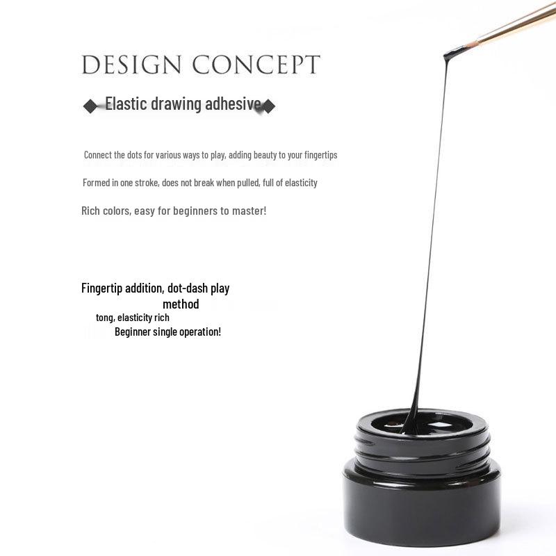 Japanese Elastic Drawing Gel for Nail Art - Creative Silk Color Painting, Spider Gel for Flowers and Lines