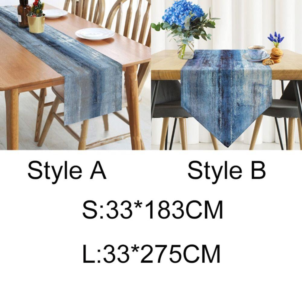 Reusable Linen Table Runner Vintage Table Cloth Home Decoration Table Cover Table Decor