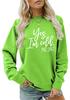 Loose Casual Women's Sweatshirt - 'Yes, I'm Cold' Print, Round Neck