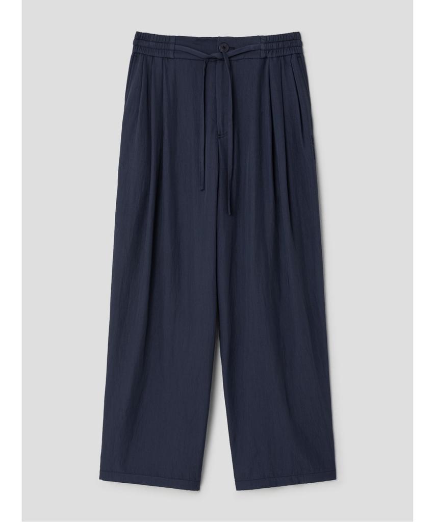 Saendeusaundeu (Unisex) Wide Elastic Waist Pants Navy