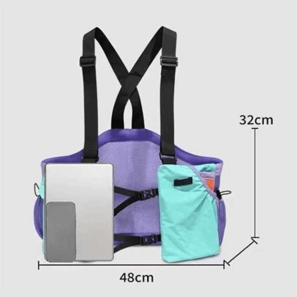 Oxford Cloth Running Hydration Vest Mesh Material Multi-Pocket Vest Breathable Mesh Vest Travel