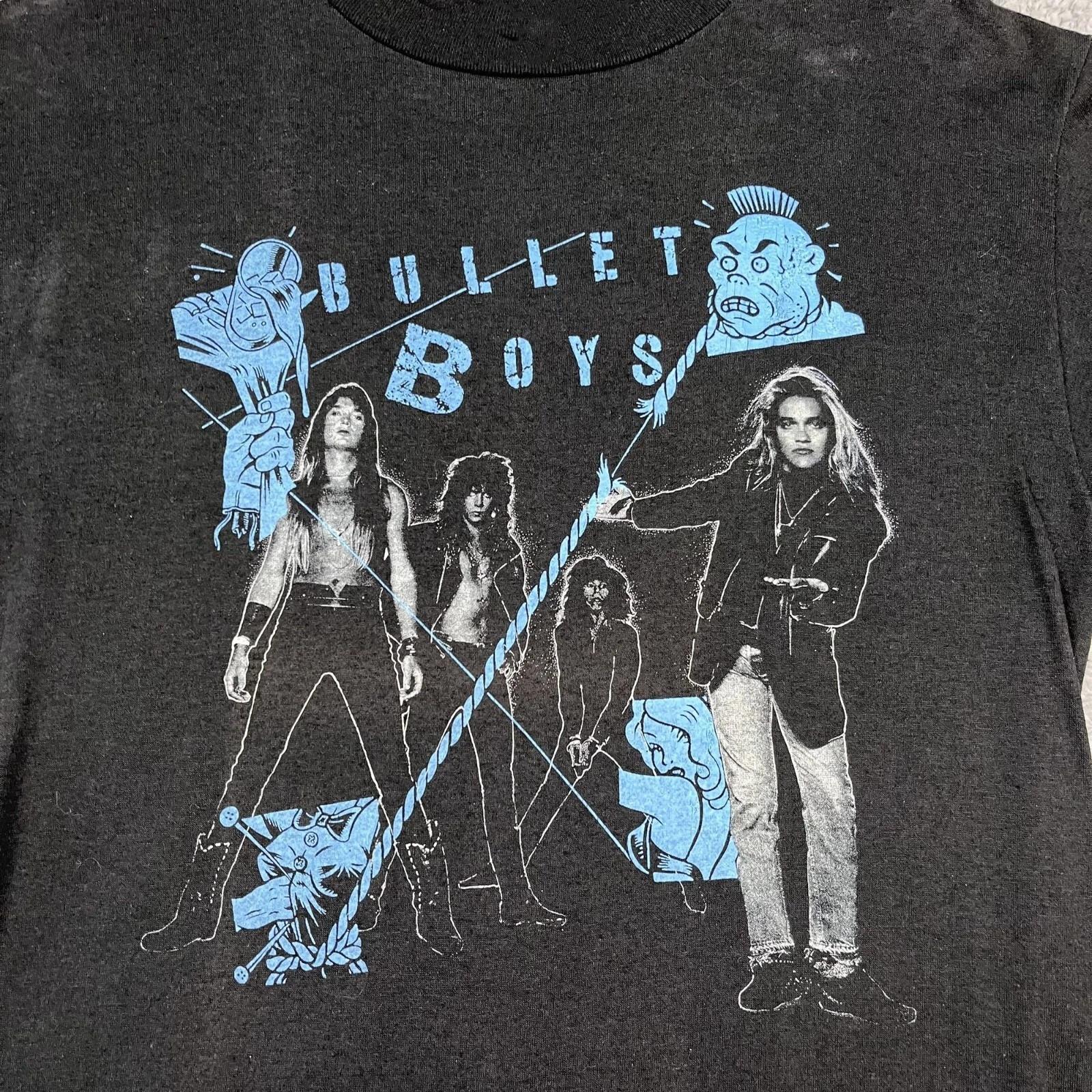 Vtg BulletBoys Band Concert Tour Cotton Black T Shirt Full Size TU547 L