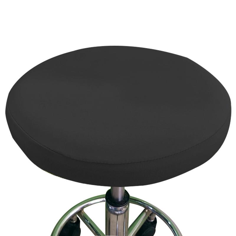 

Чехол для круглого стула, однотонный, эластичный, вращающийся, защитный, растягивающийся, поднимающийся, чехол для подставки для ног, вращающийся, чехол для сиденья, можно стирать чёрный