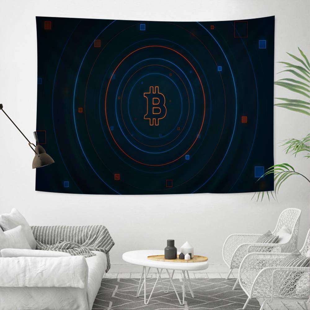 Crypto Currency Colorful Tapestry Wall Hanging Cheap Hippie Wall Hanging Bohemian Wall Tapestries Mandala Wall Hanging Sheets